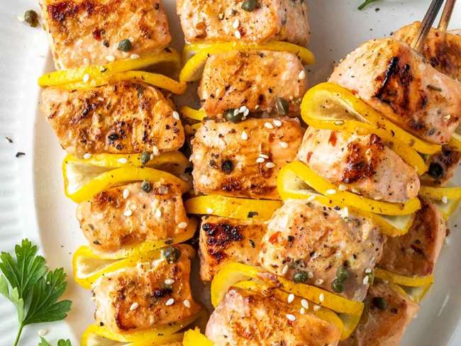 Salmon Shish Wrap