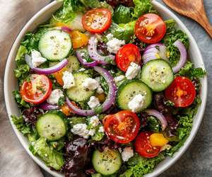 Greek salad at Salda. 