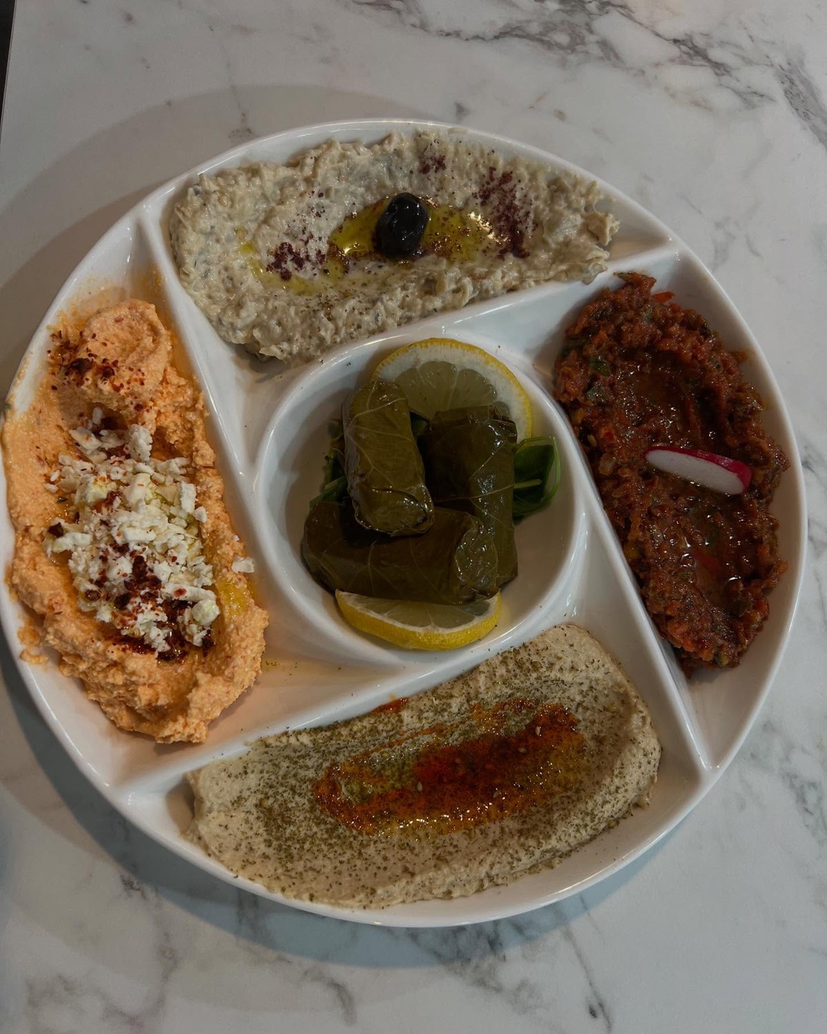 Mezze platter.