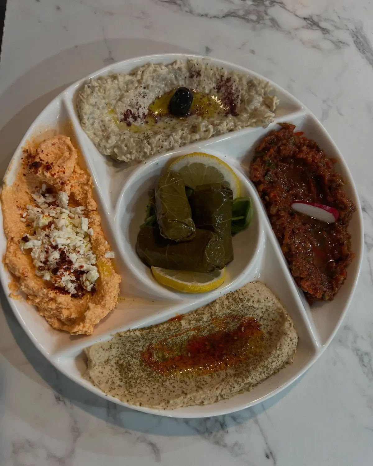 Mezze platter.