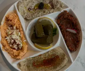 Hummus platter. 